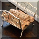 D35. Metal log rack. 13”h - $48
